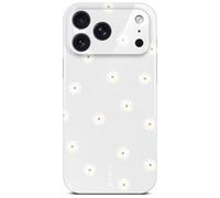 Funda ONEFLOW Splash para iPhone 17 Pro con diseño de patrón, estuche de diseñador con protección para la cámara, estuche rígido impreso, funda delgada para móvil, pequeñas margaritas