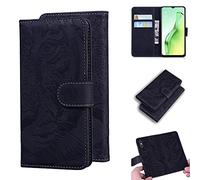 Funda OPPO A31 2020 / A81, SATURCASE Cool Tiger Embossing PU Flip Dual Magnet Wallet Stand ranuras para tarjetas Funda protectora para OPPO A31 2020 / A81 (negro)