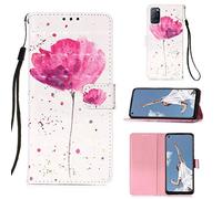Funda OPPO A52 A72 A92, SATURCASE Hermoso patrón 3D PU cuero Flip Magnet Wallet Stand Card Slots Funda protectora con correa de mano para OPPO A52 A72 A92 (YB-3)