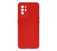 Funda Oppo A94 5G Silicona Flexible Acabado Tacto Suave Rojo