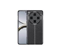 Funda Oppo Find X8 Pro con protector de cámara, cubierta texturizada de cuero Firo | Color: Negro