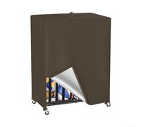 Funda organizadora de almacenamiento de baloncesto con tela Oxford que protege contra los rayos, la lluvia y la nieve mientras conserva tu estante (marrón)