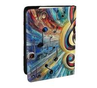 Funda organizadora para pasaporte con diseño abstracto de color con llaves agudas, funda de viaje de piel sintética para pasaporte, para hombres y mujeres, 6.5 pulgadas, Black, Talla única