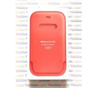 FUNDA ORIGINAL APPLE LEATHER SLEEVE IPHONE 12 MINI POMELO ROSA PIEL MAGSAFE