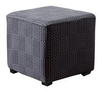 Funda otomana elástica antideslizante, protector de muebles con parte inferior elástica, funda suave a prueba de polvo, lavable a máquina, se adapta a otomanas cuadradas de 23 a 29 pulgadas (gris