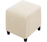Funda Otomana Elástica Jacquard De Taburete Y Puff Cuadrado - Reposapies Retirable Lavable - Cubierta Protectora para Sala De Estar Y Dormitorio (Color : 18#, Size