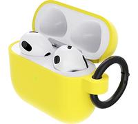 Funda OtterBox Soft Touch para AirPods 3.ª Gen 2021, Restistente a Caídas y Golpes, Ultra Fina, Protege contra Arañazos y Rasguños, Incluye Mosquetón, Amarillo