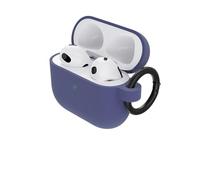 Funda OtterBox Soft Touch para AirPods 3.ª Gen 2021, Restistente a Caídas y Golpes, Ultra Fina, Protege contra Arañazos y Rasguños, Incluye Mosquetón, Púrpura Oscuro