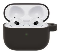 Funda OtterBox Soft Touch para AirPods (3rd Gen), Restistente a Caídas y Golpes, Ultra Fina, Protege contra Arañazos y Rasguños, Incluye Mosquetón, Negro