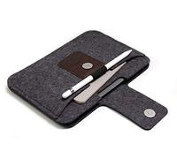Funda Pack & Smooch para iPad Mini 7/6 / 5 | Funda Protectora iPad Mini con Teclado y portalápices | Piel de curtido Vegetal | Hecho a Mano en Alemania | Color en Antracita/marrón Oscuro