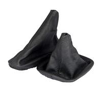 Funda Palanca de Cambios y Freno de Mano - Compatible para BMW e36 Serie 3 1990-2000 - Negro - de Cuero auténtico - de Marchas - para transmisión Manual - (A0008)