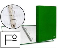 Funda Paper Coat 4 Anillas 25mm Forro PVC Folio Verde