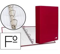 Funda Paper Coat 4 Anillos 40mm Forro PVC Folio Rojo