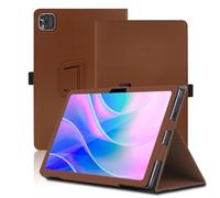 Funda para Acer Iconia A16-M1N 16 Pulgadas, Acer Iconia A16-M1N Tablet Funda, Funda Protectora Plegable con Soporte para Lápiz y Correa para la Muñeca, Protección Total. (Marrón)