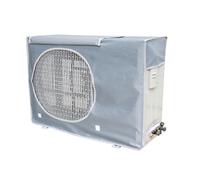 Funda para aire acondicionado exterior, correa ajustable, impermeable y resistente al polvo, rejillas de ventilación redondas, color plateado, 80 x 55 x 30 cm, protege tu unidad de aire acondicionado