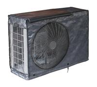 Funda para aire acondicionado exterior, resistente a la intemperie, PEVA, para uso en exteriores, a prueba de nieve y sol, cobertura completa con malla transpirable a presión (negro, 96 x 40 x 70 cm)