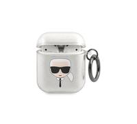 Funda para AirPods 1 Karl Lagerfeld Glitter Cabeza de Karl Plateada