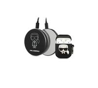 Funda para AirPods Ikonik negra de Karl Lagerfeld