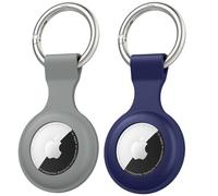 Funda para AirTag con llavero, 2 unidades funda porta Airtag Apple Cover, impermeable cubierta protectora para llaves, bolsos, equipaje, collares para mascotas