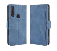 Funda para Alcatel 3L 2020,Retro Magnetic Flip Case,Diseño de Cartera de Cuero PU con Ranuras para Tarjetas extraíbles -Blue