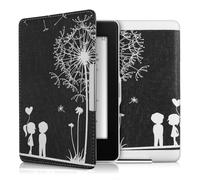 kwmobile Carcasa Compatible con Amazon Kindle Paperwhite Funda - Funda con Tapa y Cierre magnético de Cuero sintético - niños y Diente león