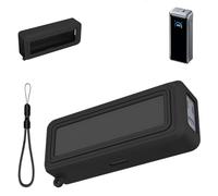 Funda para Anker Prime Power Bank de 26,250 mAh 300 W, funda protectora de silicona con parachoques a prueba de golpes, resistente al polvo, lavable, antideslizante, corte de carga, color negro