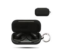 Funda para Anker Soundcore AeroFit 2 Pro Wireless Headphones,daunke Soft Silicona, Funda de Silicona Suave Funda Piel con Hebilla Redonda Protección Completa, Negro