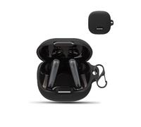 Funda para Anker Soundcore Liberty 4 NC Wireless Headphones,daunke Soft Silicona, Funda de Silicona Suave con Mosquetón, Protección Completa, Negro
