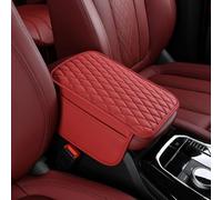 Funda para Apoyabrazos de Auto para BMW M2 F87 G87, Diseño Acolchado en Diamante, con Bolsillos Organizadores,F Wine Red