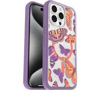 Funda para Apple iPhone 15 Pro MaxOtterBox Symmetry Clear MagSafe, Resistente a Golpes y caídas, Funda Protectora Fina, Testada 3X con los estándares Militares anticaídas, Butterfly Flutter