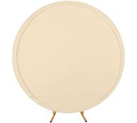 Funda para Arco Circular De Fondo Fotográfico, Resistente a Arrugas con Cremallera Inferior, Bodas, Cumpleaños y Banquetes - Color Champán, Diámetro 2.2m (7.2Ft)