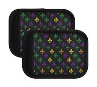 Funda para asa de equipaje negra con estampado colorido, almohadilla de agarre de tela de buceo suave para transporte en seco, ayuda de viaje fácil de detectar, Estampado colorido negro, one sizex4