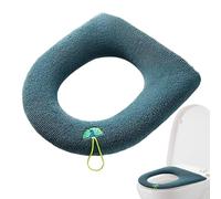 Funda para asiento de inodoro - Cojín para asiento de inodoro, almohadillas calentadoras | Calentador de agua suave y grueso con elevador, tejido lavable y extensible, cojín calentador suave para