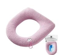 Funda para asiento de inodoro, cojines de inodoro blandos | Funda para asiento de inodoro suave, gruesa y cálida, funda para asiento de inodoro lavable y extensible, calentador de agua fácil de