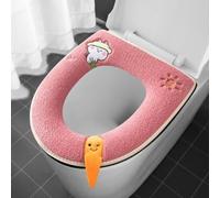 Funda para asiento de inodoro con pestaña de elevación y caja completa para un aspecto limpio y un rendimiento fiable en asientos de inodoro en forma de U en casa (B)