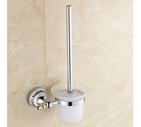 Funda para asiento de inodoro de acero inoxidable, base de porcelana + cuenco de vidrio esmerilado, accesorios de baño y elegante tapa de inodoro, perfecta para baños modernos