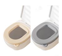 Funda para asiento de inodoro de EVA, material impermeable, parte trasera adhesiva, suave y agradable al tacto, para asientos estándar en forma de U O V, 37 x 40 cm o 18 x 26 cm, varios colores