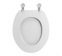 Funda para asiento de inodoro en forma de U con cierre suave, diseñada para baños estándar, fácil extracción para limpieza y mantenimiento de la higiene (tipo O blanco)