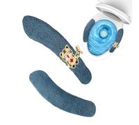 Funda para asiento de inodoro, lavable, reutilizable, cojín elevador acolchado, almohadilla elevada autoadhesiva para un máximo, cubiertas acolchadas para tapas acolchadas, cojines de apoyo