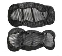 Funda para asiento de motocicleta, efecto cojín de gel, malla de refrigeración por aire 3D, antideslizante, protector de sillín para paseos largos, ajuste elástico, 75 x 58 cm