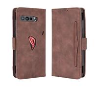 Funda para ASUS ASUS ROG Phone 3 ZS661KS,Retro Magnetic Flip Case,Diseño de Cartera de Cuero PU con Ranuras para Tarjetas extraíbles -Brown