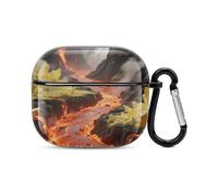 Funda para auriculares Bluetooth Sulphur Canyon, a prueba de golpes, carcasa rígida de policarbonato, cobertura completa, compatible con carga inalámbrica y Airpods (3ª generación) con hebilla de
