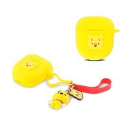 Funda para auriculares Bose QuietComfort II 2022, Suublg Cute Skin Design Funda de carga protectora de silicona con llavero de muñeca de dibujos animados y protección antipérdida de cordón (Winnie)
