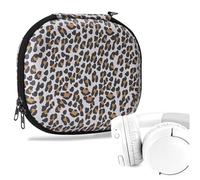 Funda para Auriculares Geekria Nova On-Ear, Compatible con JBL Tune 510BT/660NC/500BT, Jr 310BT y más, Bolsa de Viaje rígida de Repuesto con Almacenamiento de Cables (Leopardo)