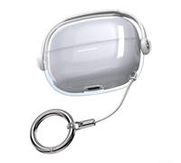 Funda para auriculares inalámbricos Baseus MC1 Pro, funda protectora transparente PC para TPU diseño de medio paquete con soporte invisible para uso en viajes (transparente)