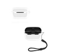 Funda para auriculares JBL Endurance Race 2, funda de silicona suave yystao compatible con JBL Endurance Race 2, con cordón, a prueba de polvo, a prueba de golpes y duradera, color blanco