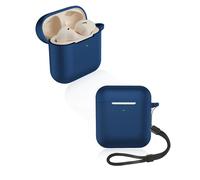 Funda para auriculares Marshall Minor IV, funda de silicona suave yystao compatible con Marshall Minor IV, con cordón, a prueba de polvo, antigolpes y duradera, color azul