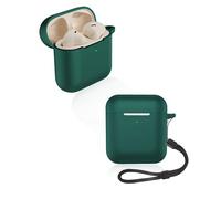 Funda para auriculares Marshall Minor IV, funda protectora de silicona suave yystao compatible con Marshall Minor IV, con cordón, a prueba de polvo, antigolpes y duradera, color verde