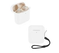 Funda para auriculares Marshall Minor IV, funda protectora de silicona suave yystao compatible con Marshall Minor IV, con cordón, a prueba de polvo, antigolpes y duradera, color blanco