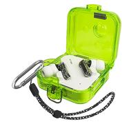 Funda para auriculares Nothing Ear 2,MOWYEOK Transparente TPU Carcasa de cuerpo entero a prueba de golpes, compatible con Nothing Ear 2 funda de carga, con correa y llavero, amarillo transparente